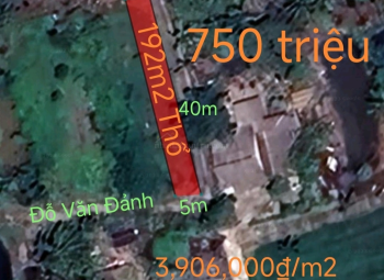 Bán lô đất thổ cất nhà vườn giá 750 triệu