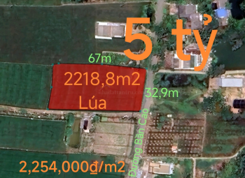 Bán lô đất lúa làm kho xưởng gần Quốc Lộ 50B giá 5 tỷ