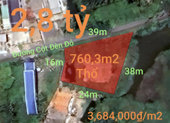 Bán lô đất thổ phân lô giá rẻ 2,8 tỷ
