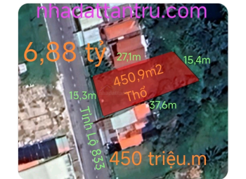 Bán hạ giá lô đất thổ trung tâm thị trấn Tân Trụ giá 6 ,8 tỷ 