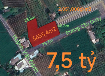 Bán  lô đất lúa chuyển thổ hai mặt tiền Xã Đức Tân giá 7,5 tỷ 