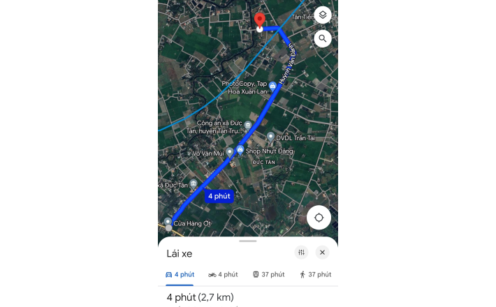 Bán lô đất thổ lúa Xã Đức Tân gần  Quốc Lộ 50B giá 7,5 tỷ