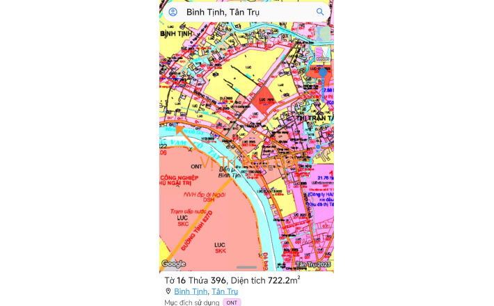 Bán lô đất thổ xây biệt thự vẹn sông vàm cỏ giá 6,2 tỷ
