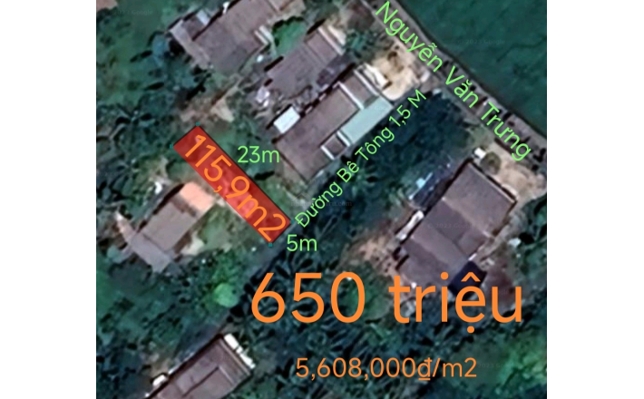 Bán lô đất thổ xã Bình Tịnh giá 450 triệu