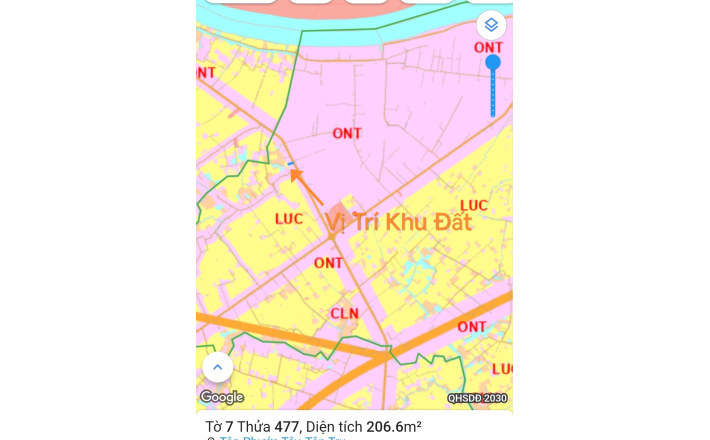 Bán lô đất thổ mặt tiền tỉnh lộ 832 giá 1,6 tỷ