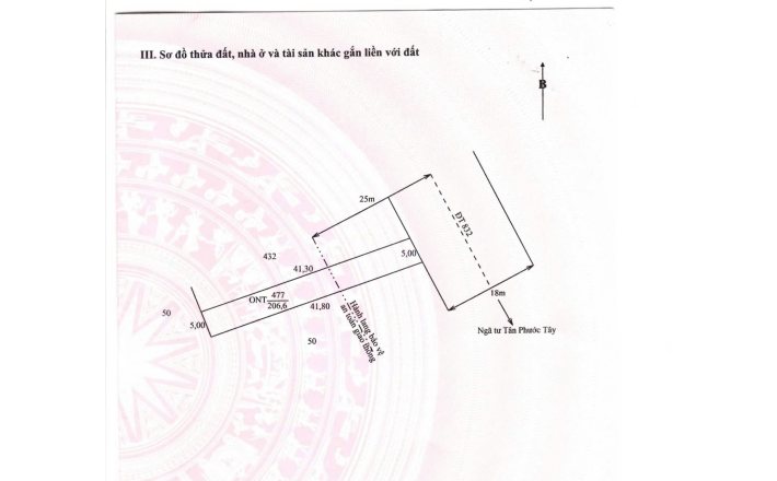 Bán lô đất thổ mặt tiền tỉnh lộ 832 giá 1,6 tỷ