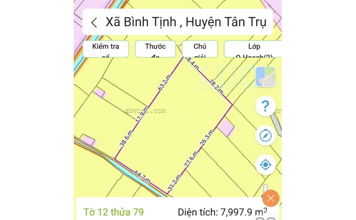 Bán lô đất lúa mặt tiền đường kênh  giá 3,04 tỷ  