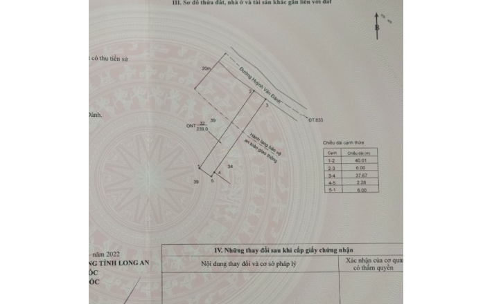 Bán gấp đất mặt tiền Huỳnh Văn Đảnh vị trí kinh doanh giá 2,1 tỷ