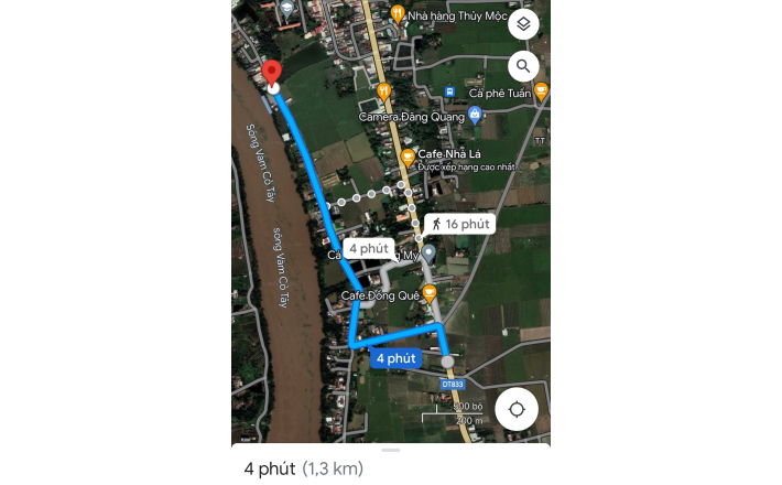 Bán gấp lô đất thổ mặt tiền Đê bao sông vàm cỏ Tây giá 2,4 tỷ