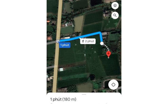 Bán gấp lô đất lúa xã Nhựt Ninh giá 1,2 tỷ