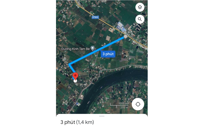 Bán lô đất thổ Bình Tịnh xây biệt thự vườn giá 1,2 tỷ