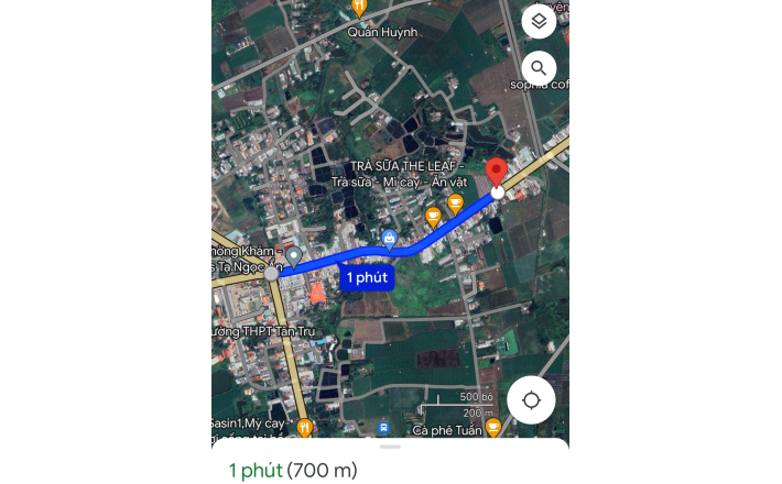 Bán  đất và nhà mặt tiền trung tâm thị trấn Tân Trụ giá 6 tỷ 