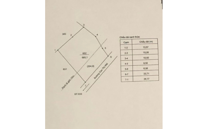 Bán lô đất thổ mặt tiền Cao Thị Mai giá 6,9 tỷ