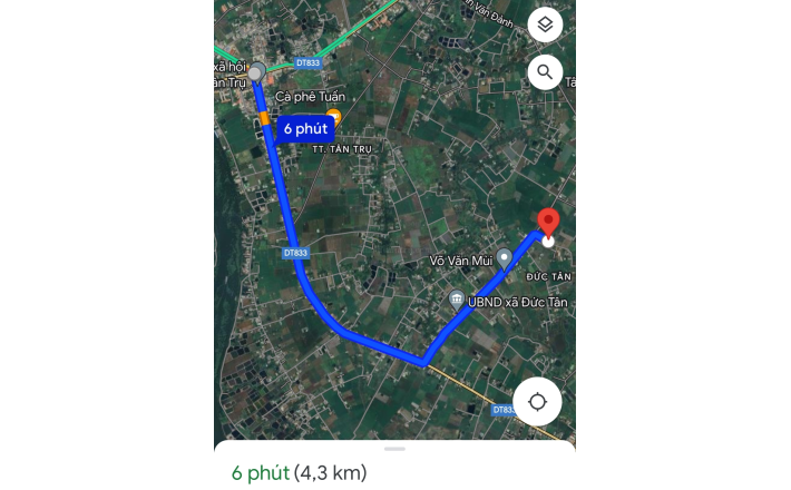 Bán đất thổ lúa làm nhà vườn gần Quốc Lộ 50B giá 3,5 tỷ