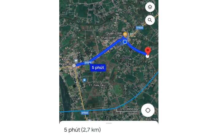 Bán gấp lô đất thổ lúa rẻ nhất khu vực gần Quốc Lộ 50B giá 7,5 tỷ