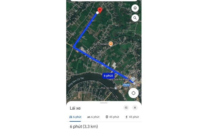 Bán lô đất lúa mặt tiền đường kênh  giá 3,04 tỷ  