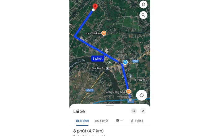 Bán lô đất lúa mặt tiền đường kênh  giá 3,04 tỷ  