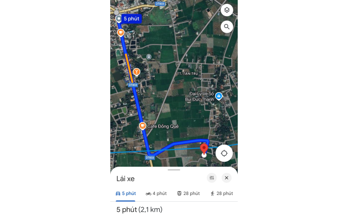 Bán lô đất lúa gần quốc lộ 50 B giá 600 triệu