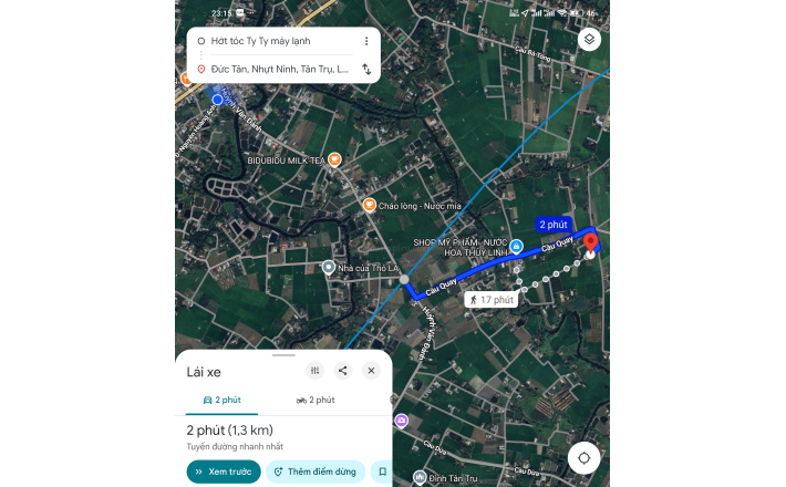 Bán lô đất thổ và lúa có nhà gần quốc lộ 50b giá 1,2 tỷ