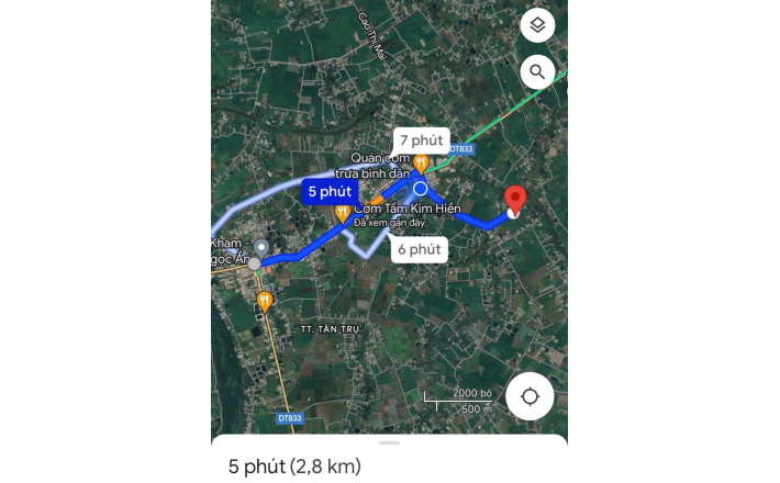 Bán gấp lô đất lúa hai mặt tiền xã Đức Tân giá 800 triệu 