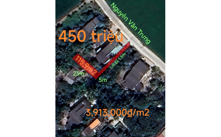 Bán lô đất thổ xã Bình Tịnh giá 450 triệu